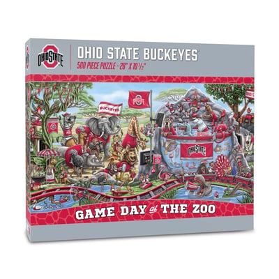 Ohio State Buckeyes Fanpoint 10.5" x 28" Game Day at the Zoo 500-Piece Puzzle