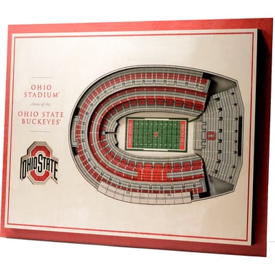 Ohio State Buckeyes Fanpoint 17'' x 13'' 5-Layer StadiumView 3D Wall Art