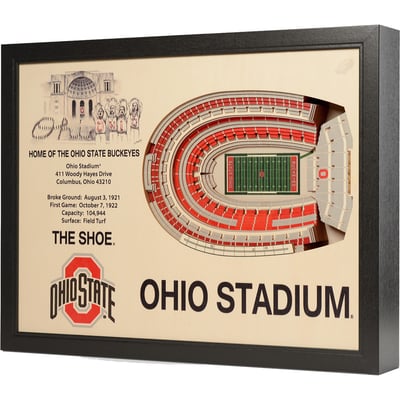 Ohio State Buckeyes Fanpoint 25.5" x 19.5" Ohio Stadium Stadium Views Wall Art