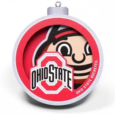 Ohio State Buckeyes Fanpoint 3D Logo Series Ornament