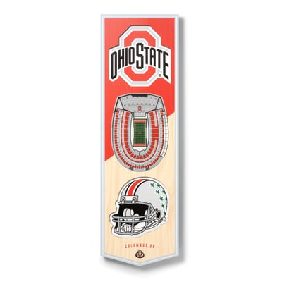 Ohio State Buckeyes Fanpoint 6'' x 19'' 3D StadiumView Banner