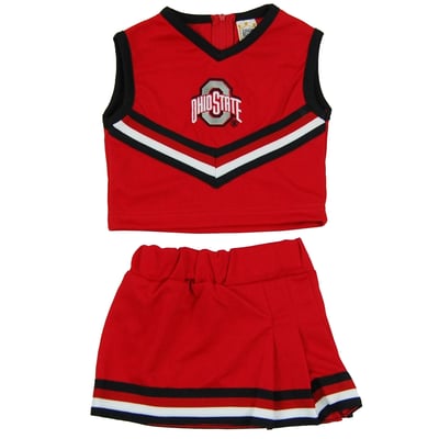 Ohio State Buckeyes Little King Girls Youth Two-Piece Cheer Set - Scarlet