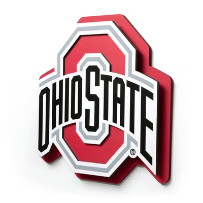 Ohio State Buckeyes IDNA 14" 3DX Logo Die Cut Wall Art
