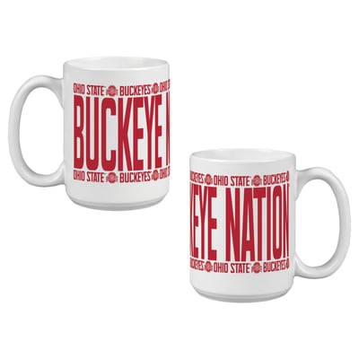 Indigo Falls Ohio State Buckeyes Elevated Mug - Set of 2
