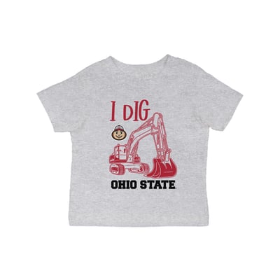 Ohio State Buckeyes Vive La Fete Infant Excavator T-Shirt - Gray