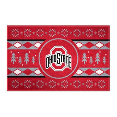 Ohio State Buckeyes Logo Brands 19" x 30" Holiday Sweater Starter Mat