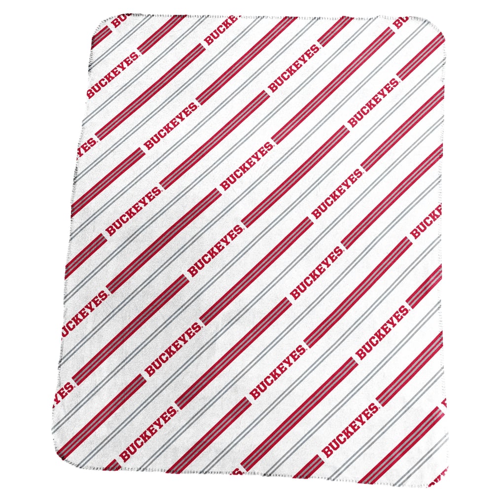 Ohio State Buckeyes Logo Brands 50" x 60" Classic Vertical Stripe Fleece Throw Blanket