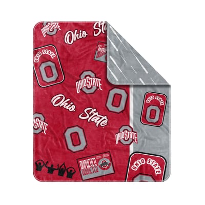 Ohio State Buckeyes Logo Brands 50" x 60" Dream Weave Throw Blanket