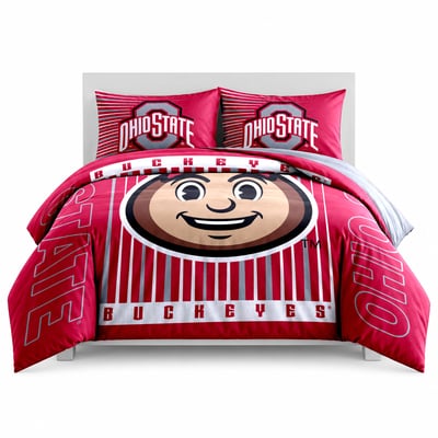 Ohio State Buckeyes Logo Brands Momentum 5-Piece Full/Queen Bedding Set