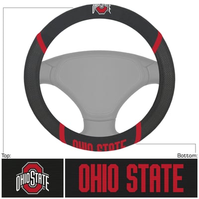 Ohio State Buckeyes Logo Brands Steering Wheel Cover