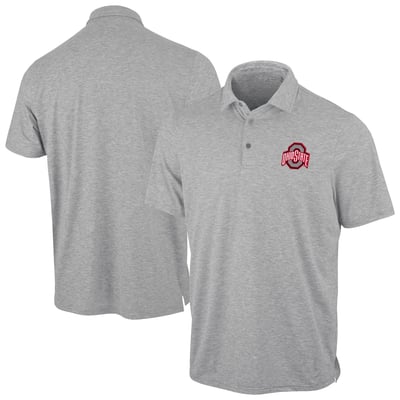 Ohio State Buckeyes Antigua Static Polo - Heather Gray