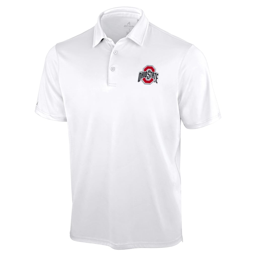 Ohio State Buckeyes Antigua Unshakeable Solid Polo - White