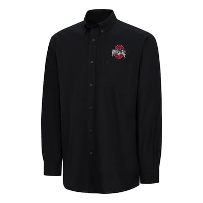  Ohio State Buckeyes Ariat Wrinkle Free Classic Button-Down Shirt - Black