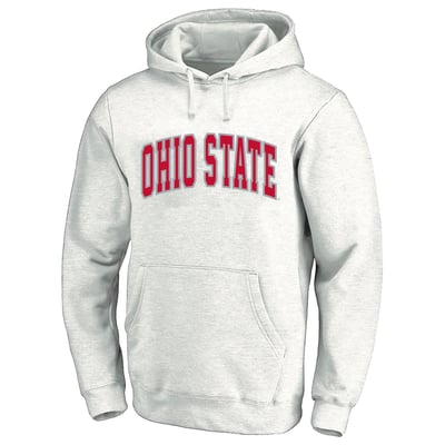  Ohio State Buckeyes Champion Big & Tall Arch Over Tackle Twill Hoodie - Ash