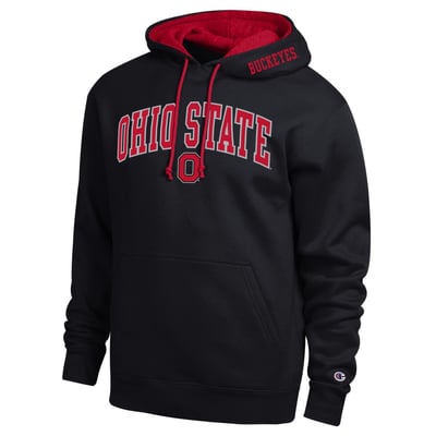  Ohio State Buckeyes Champion Arch Tackle Twill Hoodie - Black