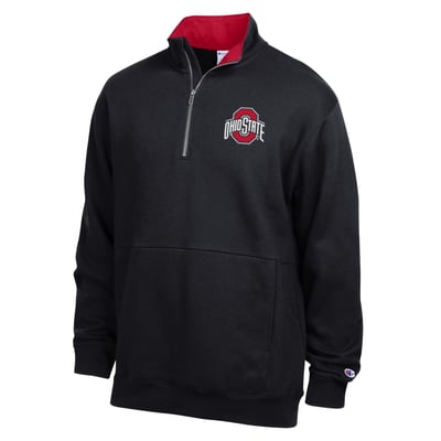  Ohio State Buckeyes Champion Fleece Quarter-Zip Pullover - Black
