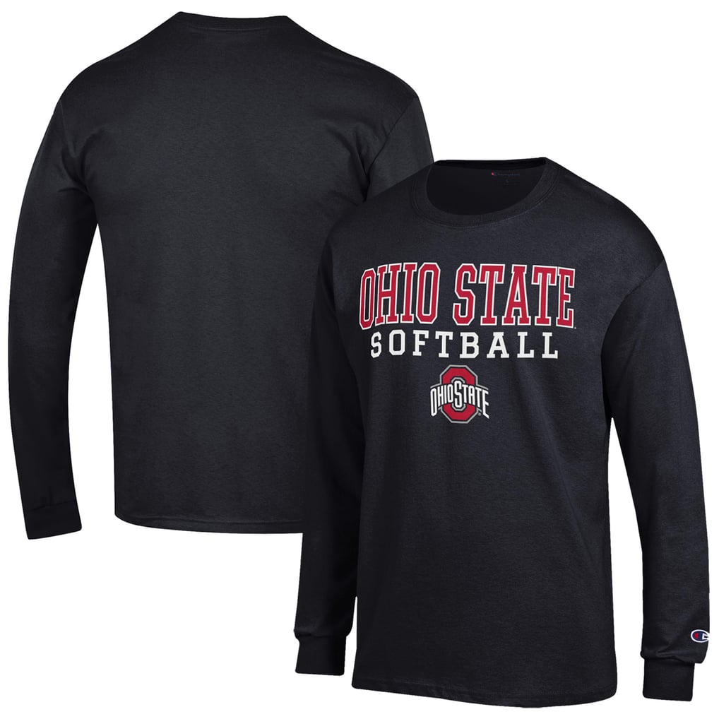  Ohio State Buckeyes Champion Softball Stack Long Sleeve T-Shirt - Black