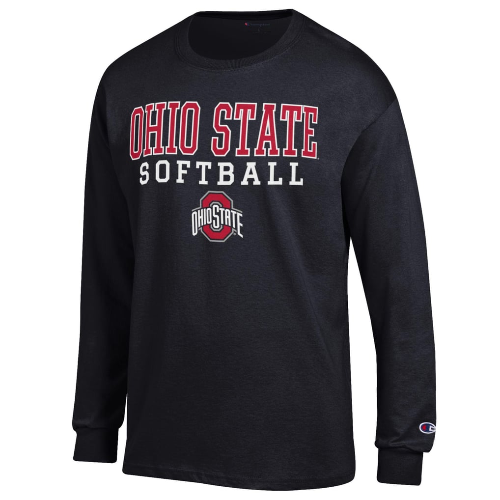 Ohio State Buckeyes Champion Softball Stack Long Sleeve T-Shirt - Black
