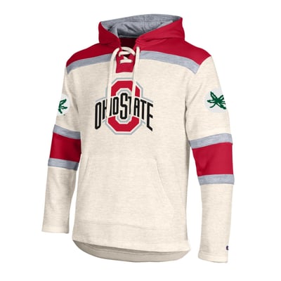  Ohio State Buckeyes Champion Lacer Fleece Hoodie - Cream