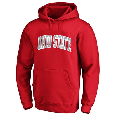  Ohio State Buckeyes Champion Arch Over Tackle Twill Big & Tall Hoodie - Scarlet