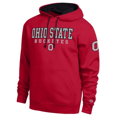  Ohio State Buckeyes Champion Contrast Hoodie - Scarlet