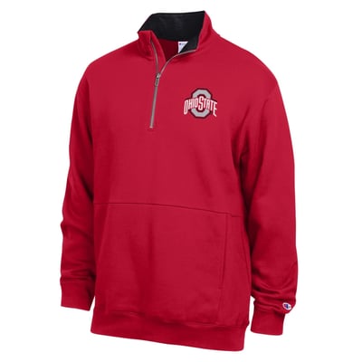  Ohio State Buckeyes Champion Fleece Quarter-Zip Pullover - Scarlet
