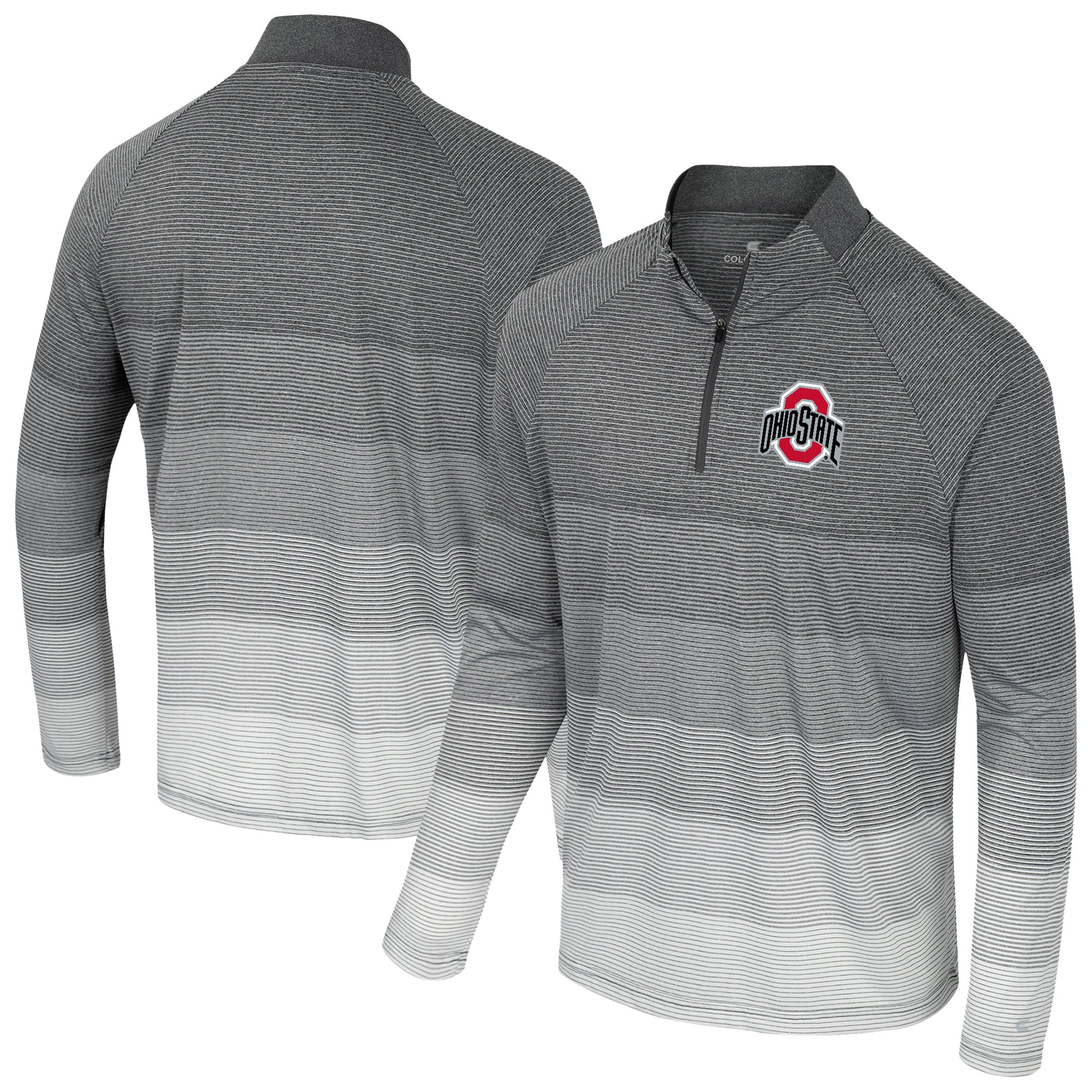 Scarlet & Gray Men's Ohio State Buckeyes Gray/Scarlet Heritage Raglan Long Sleeve T-Shirt - Perk Pass