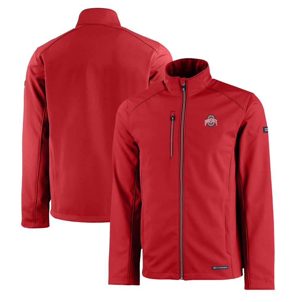  Ohio State Buckeyes Cutter & Buck Evoke Eco Softshell Recycled Full-Zip Jacket - Scarlet