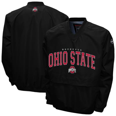 Ohio State Buckeyes Franchise Club Windshell V-Neck Jacket - Black