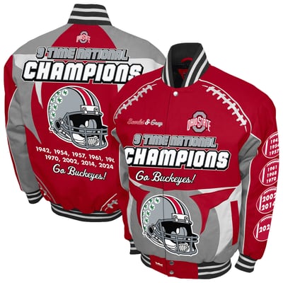 Ohio State Buckeyes Franchise Club Commemorative Cotton Twill Full-Snap Jacket - Scarlet
