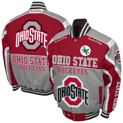 Ohio State Buckeyes Franchise Club Crush Cotton Twill Full-Snap Jacket - Scarlet