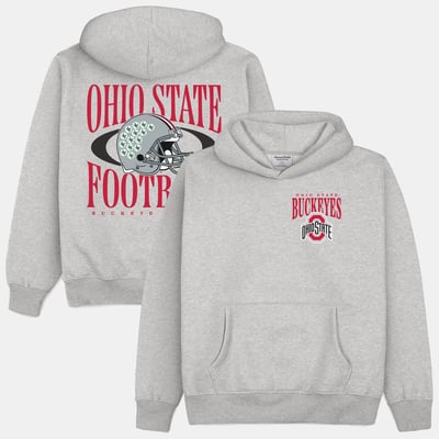 Ohio State Buckeyes Homefield Football Heavyweight Hoodie - Gray