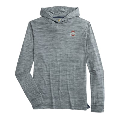  Ohio State Buckeyes johnnie-O Talon Long Sleeve Hooded T-Shirt - Heather Black