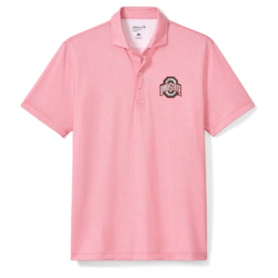  Ohio State Buckeyes johnnie-O Hex Polo - Scarlet