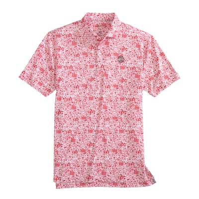  Ohio State Buckeyes johnnie-O Tailgater 2.0 Polo - Scarlet