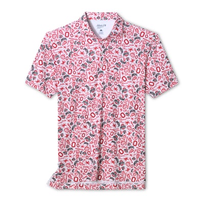  Ohio State Buckeyes johnnie-O Galvin Polo - White