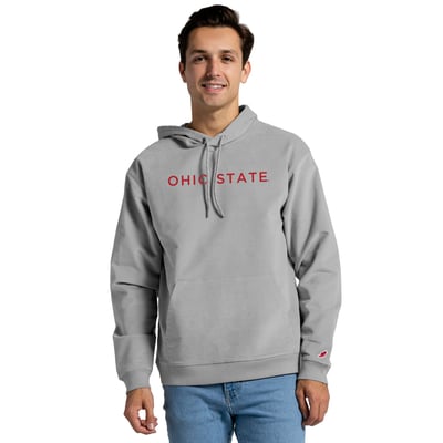 Ohio State Buckeyes League Collegiate Wear Cord Pullover Hoodie - Cream
