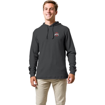 Ohio State Buckeyes League Collegiate Wear Lightweight Waffle-Knit Hoodie - Gray
