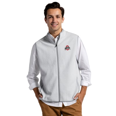 Ohio State Buckeyes League Collegiate Wear Summit Full-Zip Vest - Gray
