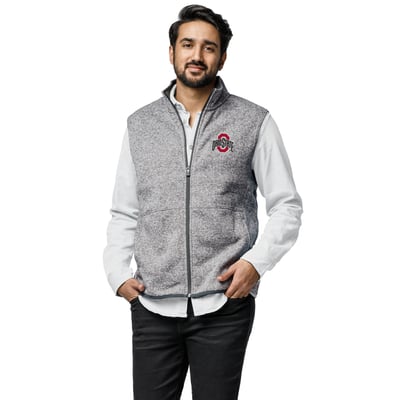 Ohio State Buckeyes League Collegiate Wear Saranac Full-Zip Vest - Heather Gray
