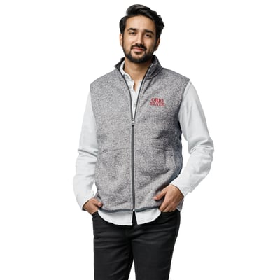 Ohio State Buckeyes League Collegiate Wear Saranac Full-Zip Vest - Heather Gray
