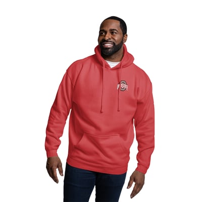 Ohio State Buckeyes League Collegiate Wear Essential 2.0 Pullover Hoodie - Scarlet

