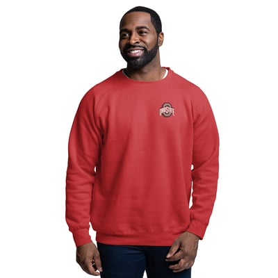Ohio State Buckeyes League Collegiate Wear Essential 2.0 Raglan Sweatshirt - Scarlet
