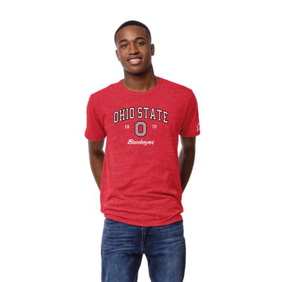 Ohio State Buckeyes League Collegiate Wear Victory Falls Tri-Blend T-Shirt - Scarlet
