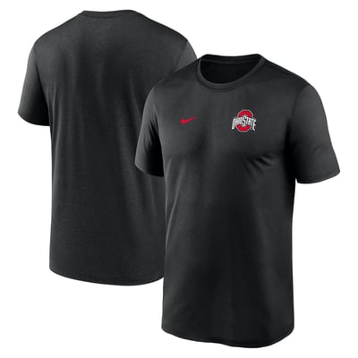 Ohio State Buckeyes Nike 2025 Sideline Small Logo Legend Dri-FIT T-Shirt - Black