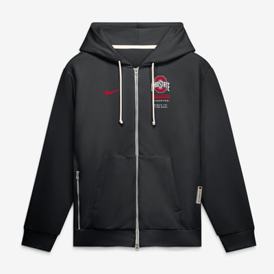  Ohio State Buckeyes Nike 2026 Sideline Standard Issue Dri-FIT Full-Zip Hoodie - Black
