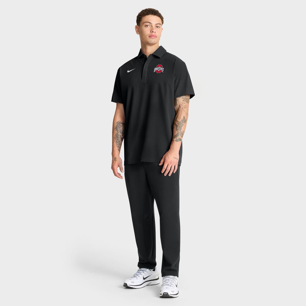 Ohio State Buckeyes Nike Coaches Sideline Dri-FIT Polo - Black