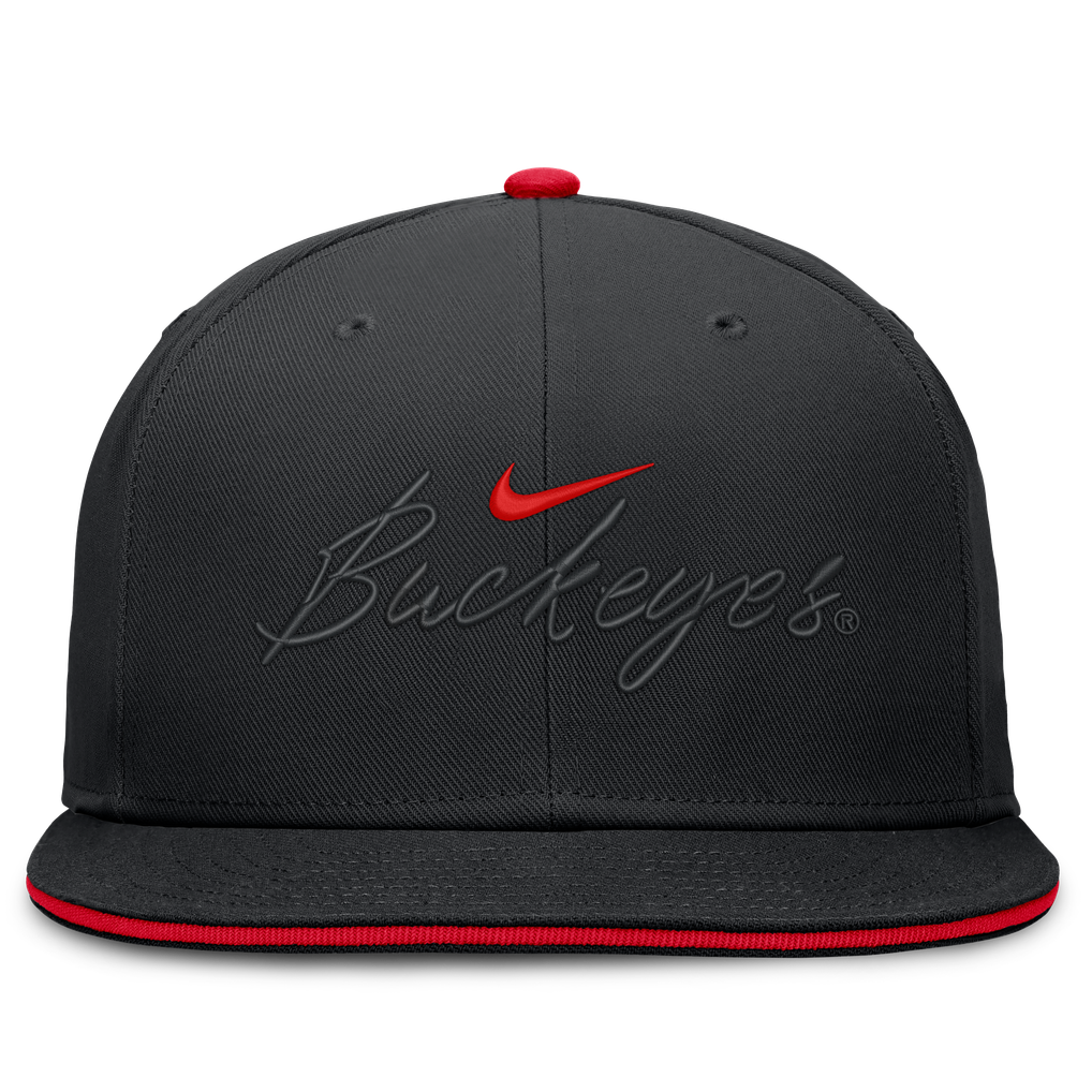 Ohio State Buckeyes Nike Dri-FIT Primetime Script Fitted Hat - Black