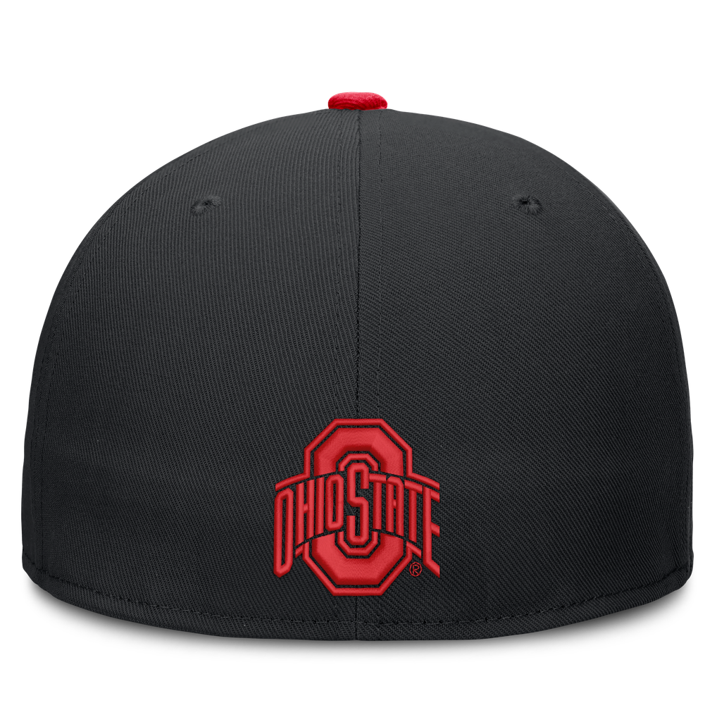 Ohio State Buckeyes Nike Dri-FIT Primetime Script Fitted Hat - Black