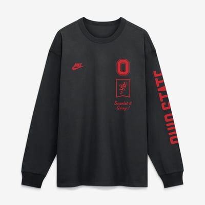  Ohio State Buckeyes Nike Max 90 Legacy Multi Graphic Long Sleeve T-Shirt - Black